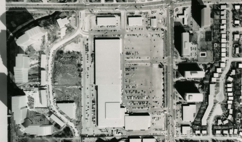 Historical aerial photograph of Shepherd Village property