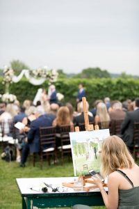 Painter at wedding